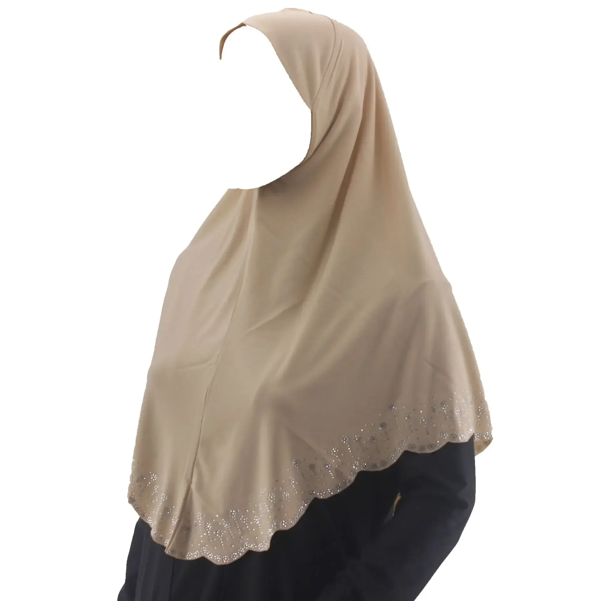 

High Quality Luxury Amira Diamonds Headscrf Instant Scarf Turban Muslim Hijab Women Islam Pull On Head Wrap Khimar Niqab Scarves