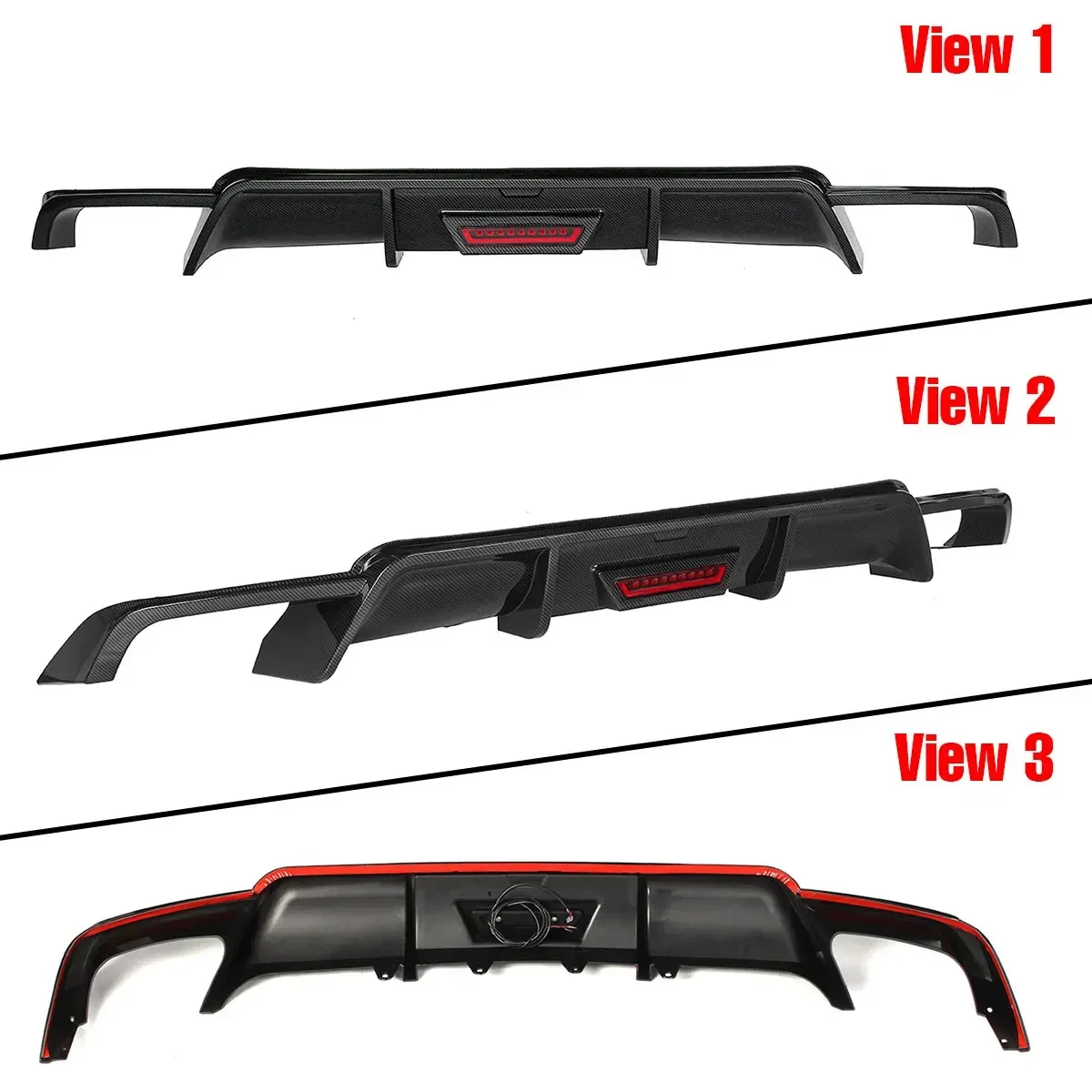 Car Rear Bumper Lip Diffuser Spoiler Splitters Guard Body Kit Tuning For Toyota Camry For SE XSE 2018-2022