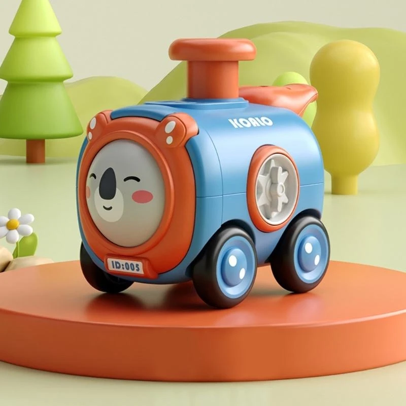 Học tập Xe đồ chơi trẻ cho bé Bấm để đổi mặt Đồ chơi quán tính 15UB