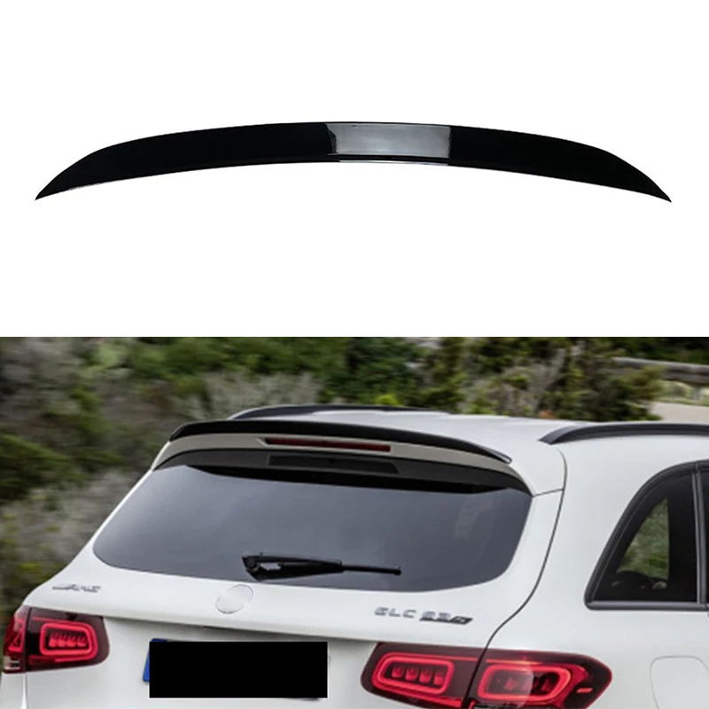 For Mercedes Benz GLC-Class X253 GLC200 GLC43 GLC63 AMG 2016-2020 Rear Roof Trunk Spoiler Rear Wing Lip Trim Sticker Body Kit