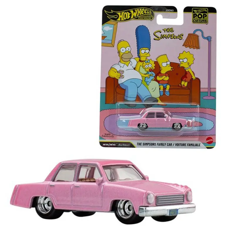 Coleção de Modelos de Carros Hot Wheels Premium 2026, Série Pop Culture HXD63 1/64, Stranger Things, Simpsons, Presente de Aniversário