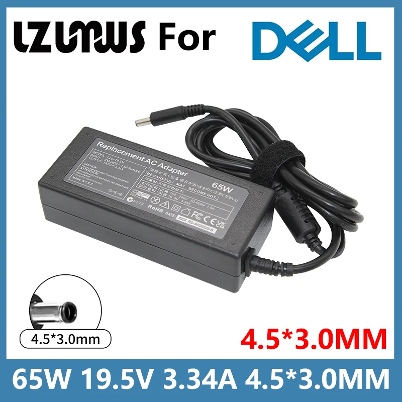 

Notebook AC Power Adapter for Dell XPS 12 13 13R 13Z 14 13-L321X 13-6928SLV Inspiron 15-19.5, 4.5 V, 2.31 A, 65 W, 4.5*3.0 mm