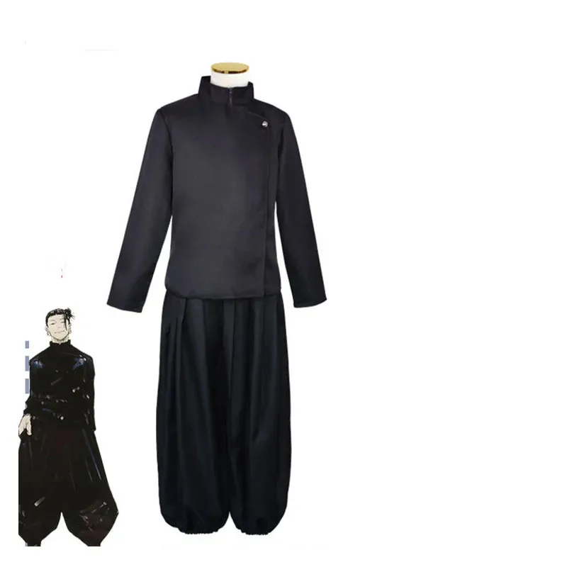 2025 Nuovo Anime Jujutsu Kaisen Suguru Geto Costume Cosplay Parrucca Kimono Nero Blu Uniforme scolastica giapponese Halloween ❤ ❤   $zz