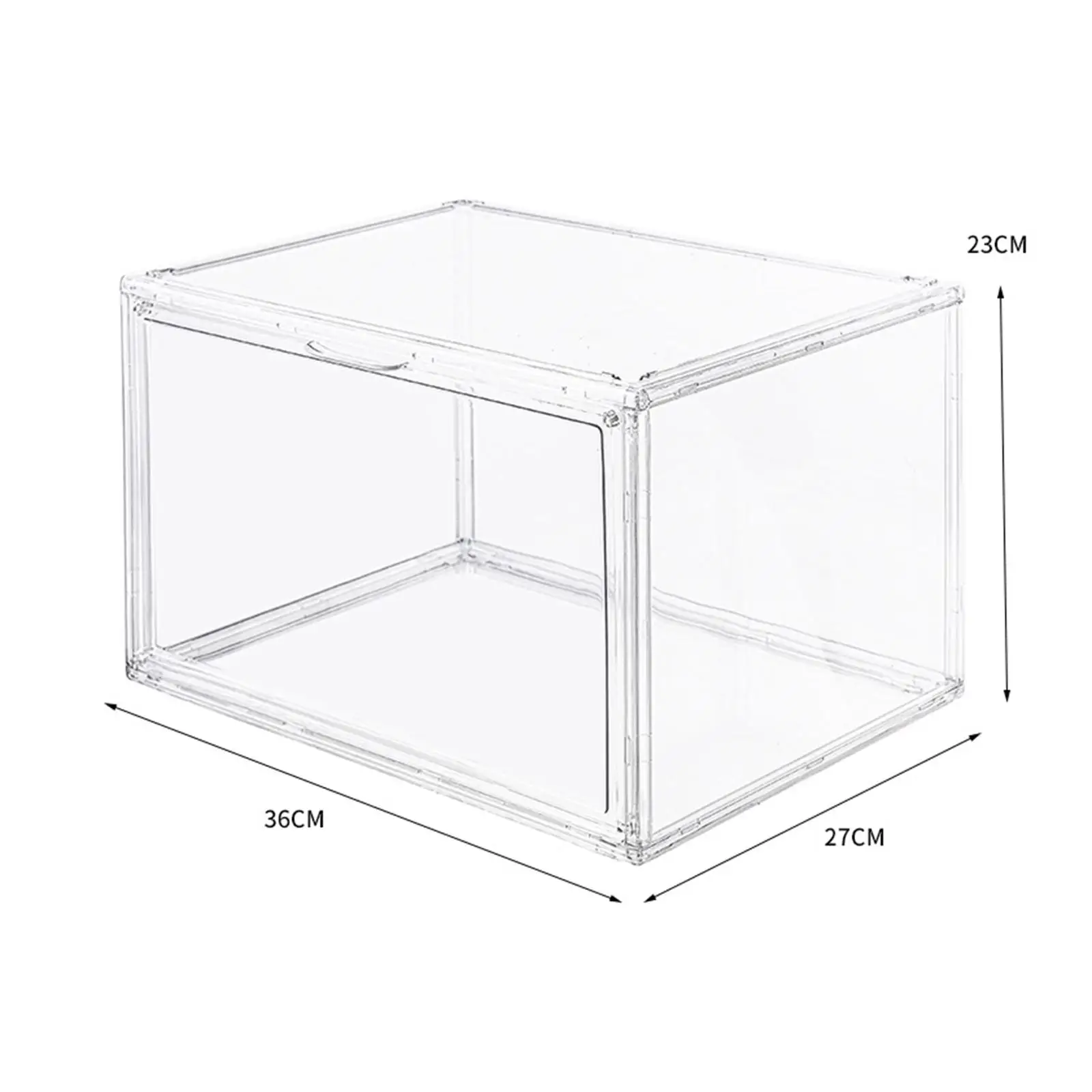 Clear Display Case Cosmetic Organizer Multifunctional Countertop Cube Purse Storage Organizer for Dolls Hats Wallet Closet Purse