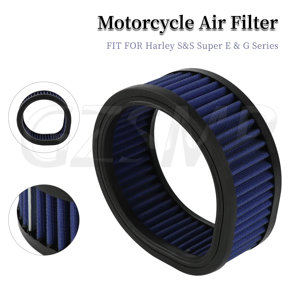

Fit for Harley S&S Super E&G Series Carb Carburetor with Teardrop Reusable Motorcycle Air Cleaner