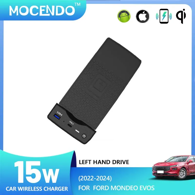 

Беспроводное зарядное устройство для автомобиля Ford Mondeo EVOS 2022-2024 автомобильные аксессуары с левым рулем подходят для xiaomi, iphonephone accesorios para auto