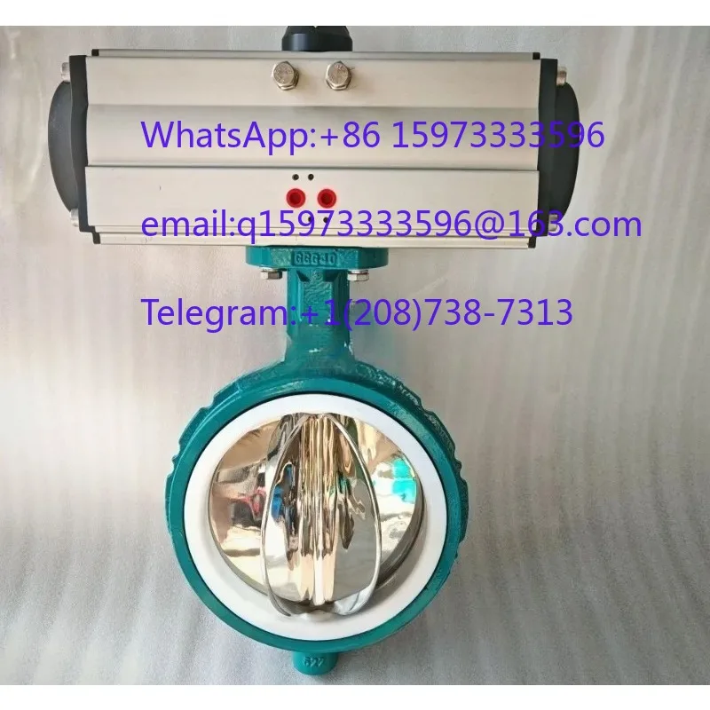 180° Pneumatic Multi-Blade Rotary Valve PTFE Double Clamp Butterfly Valve for Industrial Flow Control