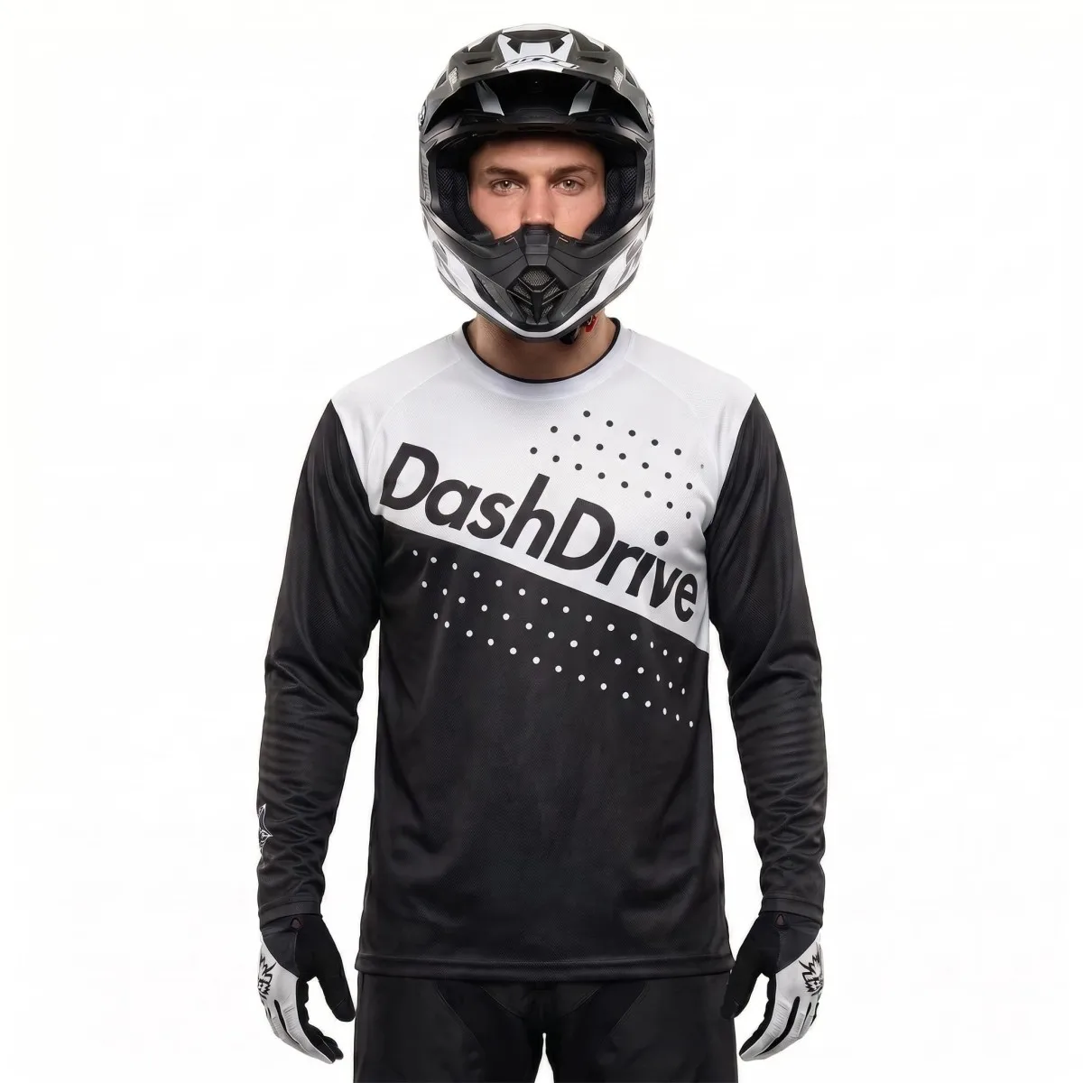Hot Selling Unisex Moto Motocross Jersey Reflective Quick Dry Breathable Long Sleeve Loose Fit Enduro Dirt Bike Racing Shirt