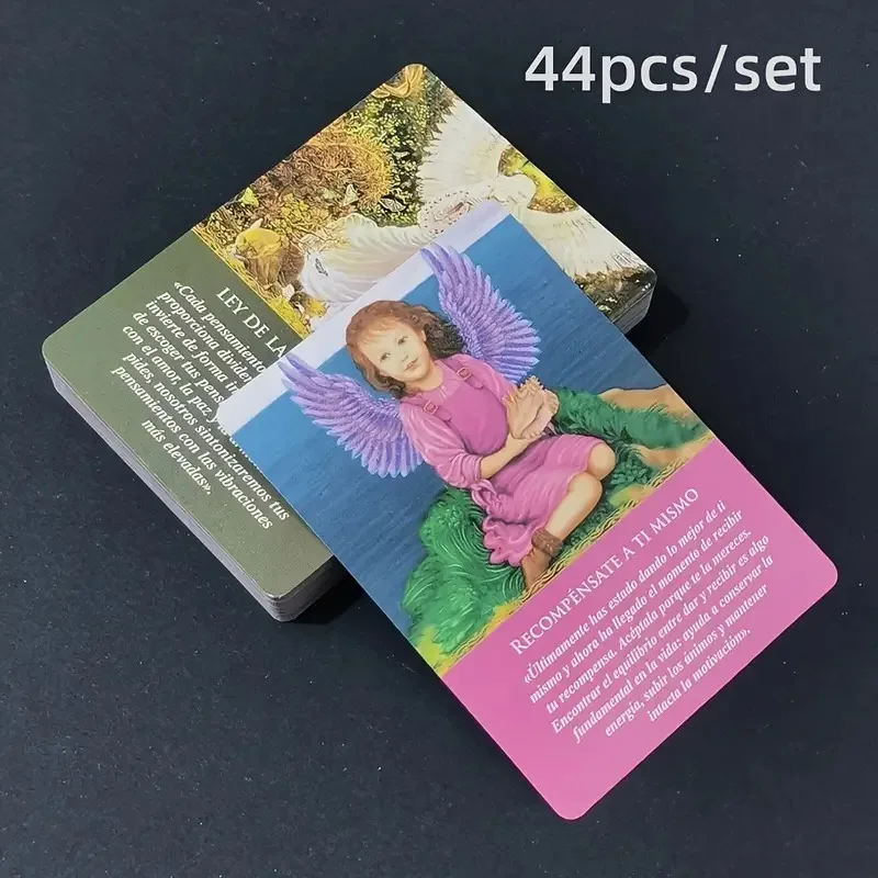 44-Card Deck Daily Guidance Oracle Tarot Card Angelic Wisdom Card Game Spanish Version Fate Divination Tarot Board Playing Game image 4