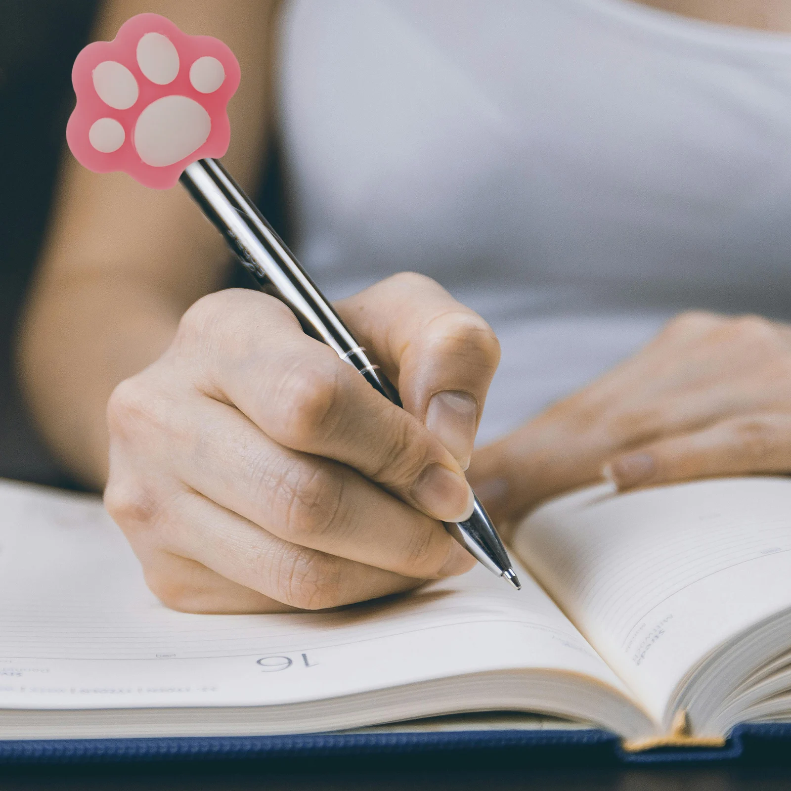 

10 Pcs Pink Cat Paw Pencil Caps Cartoon Mini Silicone Tip Protectors Covers Office School Supplies Art Canvas Accessories cap