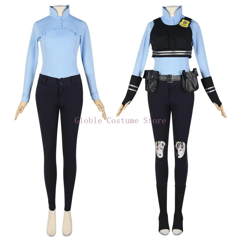 할로윈 코스프레 코스튬 성인 토끼 경찰 주디 코스프레, 코스튬 생일 파티 코스프레 코스튬