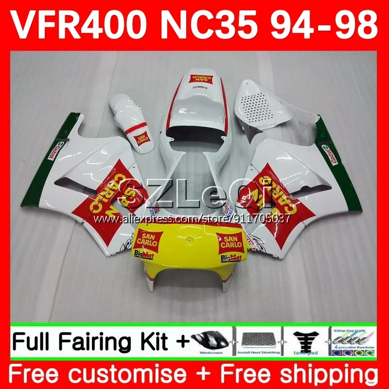 VFR400R For HONDA VFR400 RVF VFR 400 Not Race R RR 400R 94 95 96 97 98 65No.4 RVF400R NC35 1994 1995 1996 1997 1998 Fairing