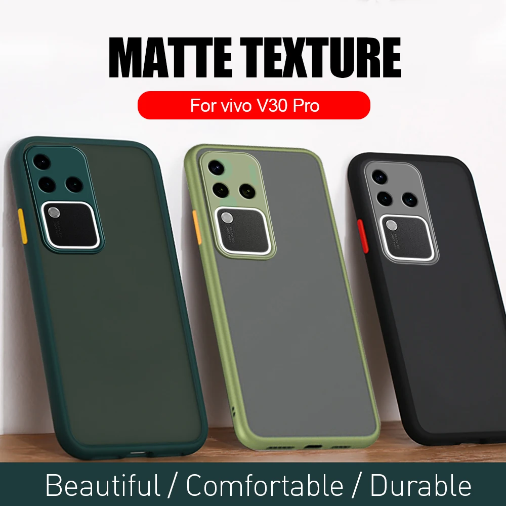 Full Lens shockproof Protective Back Cover For vivo V30 Pro 5G Skin Friendly Texture Case For vivoV30 Pro V30 Pro V 30 Soft Capa