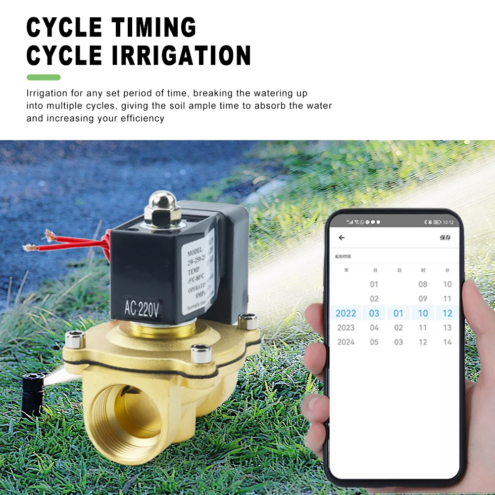 DN15 DN20 DN25 Tuya Smart WiFi Water Valve 220V Garden Bluetooth Timer Energy-saving Support Alexa Google Assistant Smart life