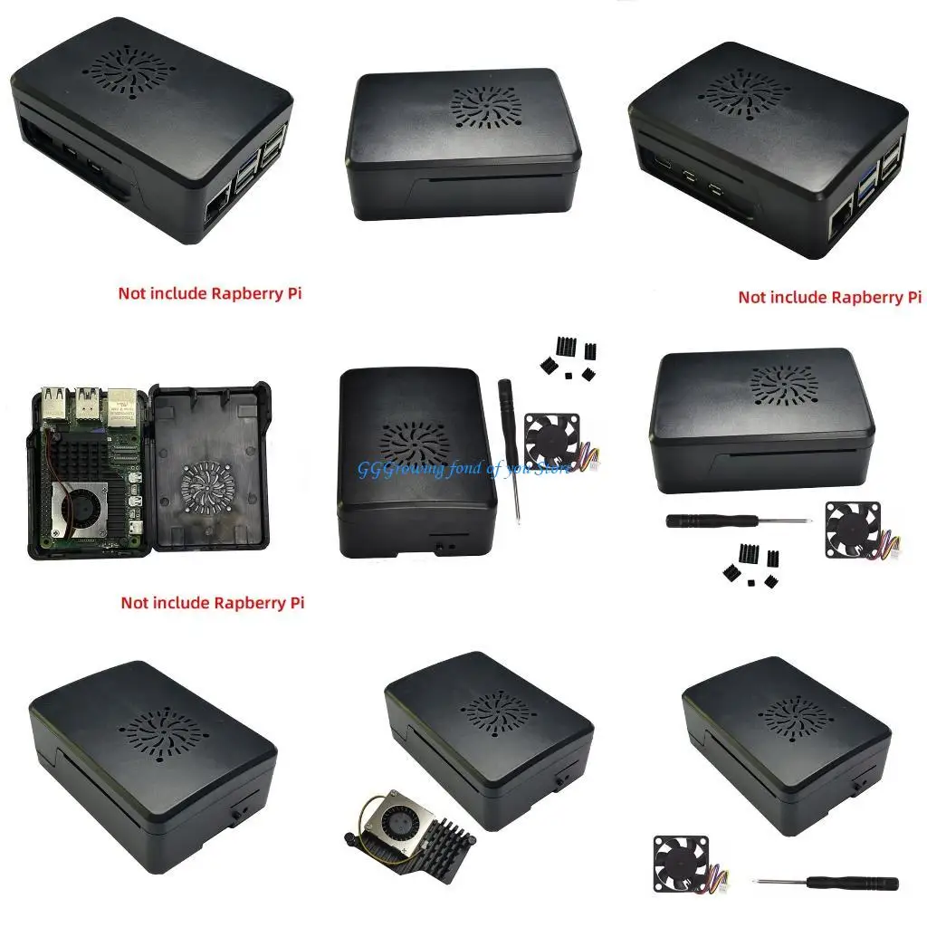 Vỏ bảo vệ H9EB với tản nhiệt quạt làm mát chủ động tùy chọn cho RPI 5