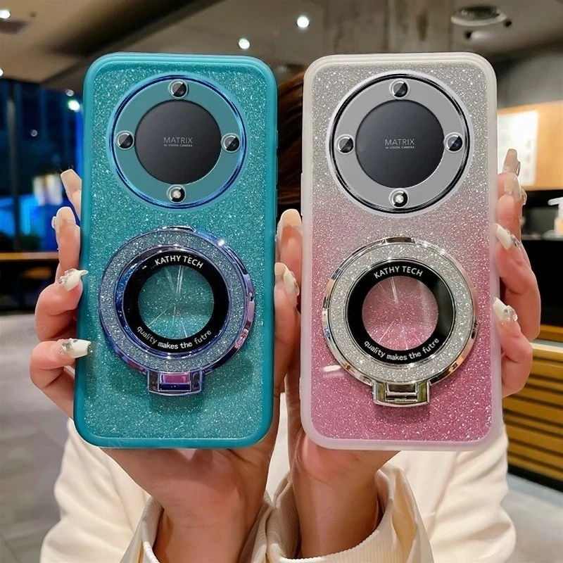 حافظة لهاتف Honor Magic 8 Pro 7 6 5 Lite X9 X8 X7 X6 a/b/c حامل مغناطيسي غطاء كاميرا مضاد للسقوط