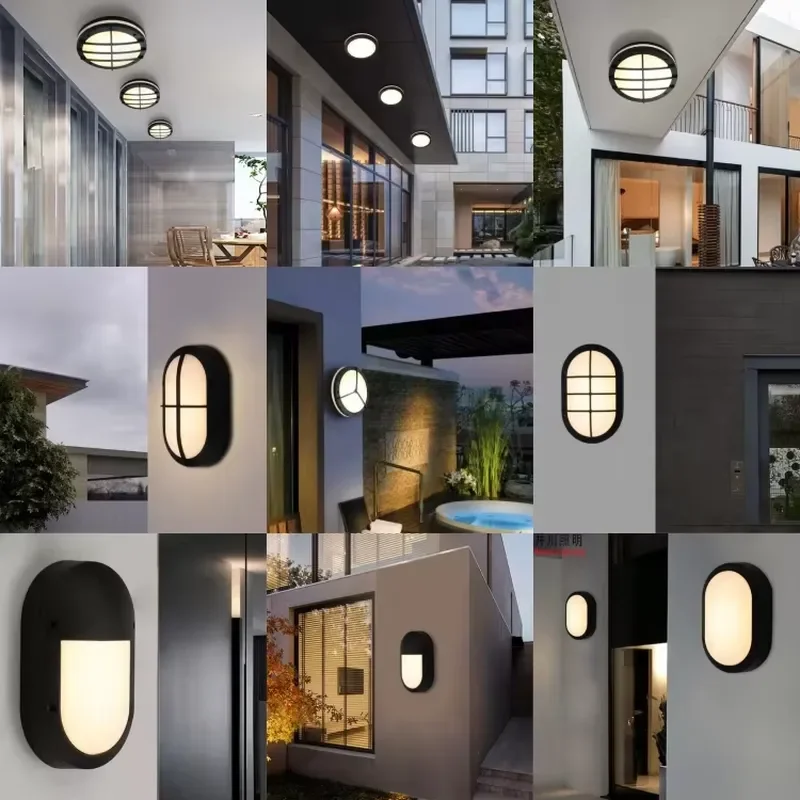 Waterproof Modern Minimalist LED Aluminum Outdoor Wall Light for Corridor Garden Villa Patio Balcony Courtyard Yard