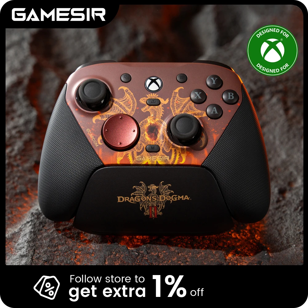GameSir G7 Pro Dragon's Dogma II Xbox Controller with Charging Station, TMR Joyticks, Hall Effect Triggers, Swappable Faceplate