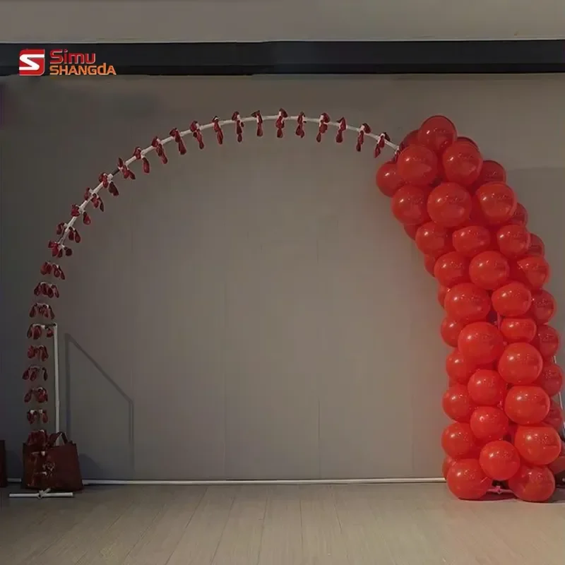 New Design Factory New Design Luxury Automatic Inflatable Column Arch Balloon Stand Wedding Banquet Background