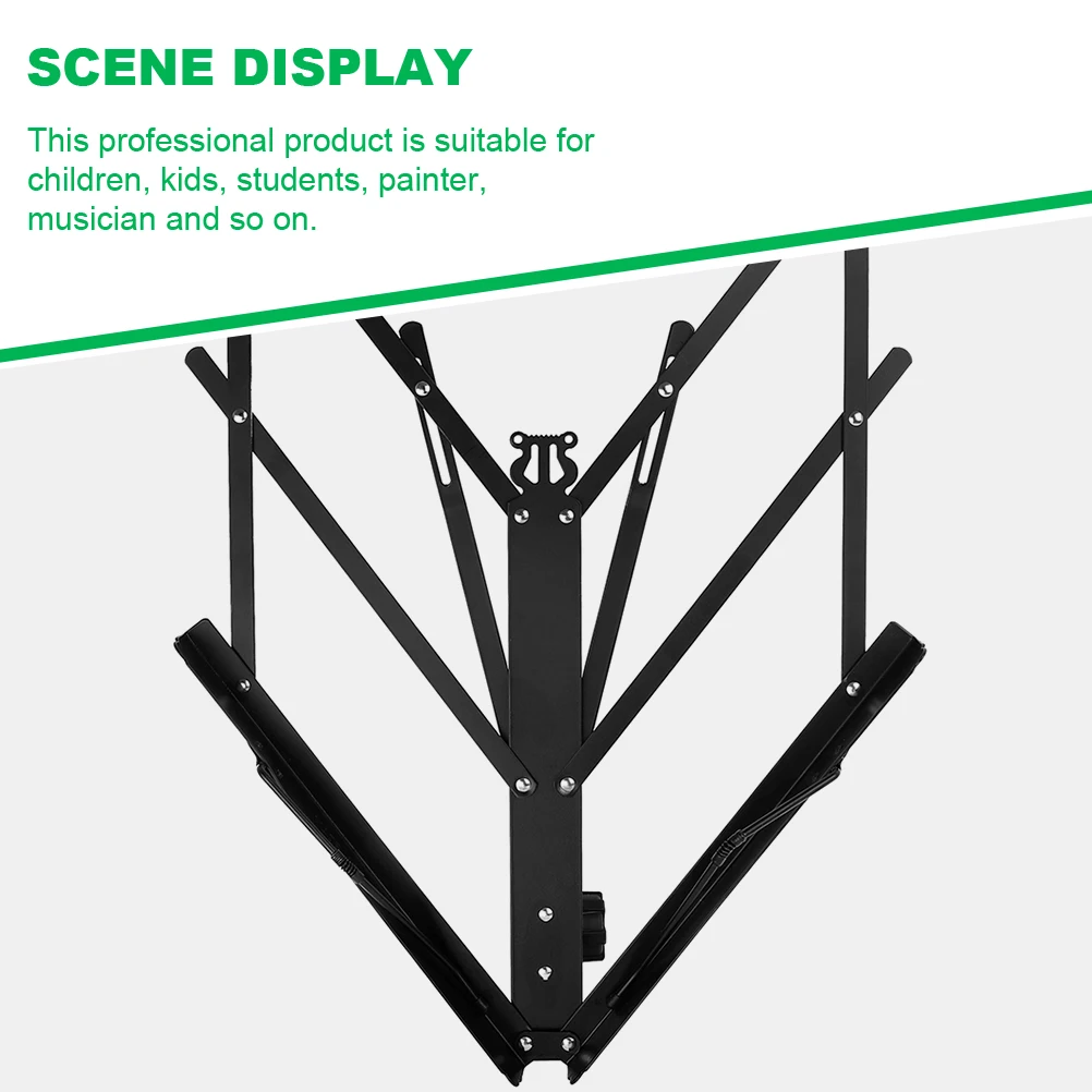 

Music Score Stand Rack Reading Holder Desktop Tablet Portable Foldable Textbook