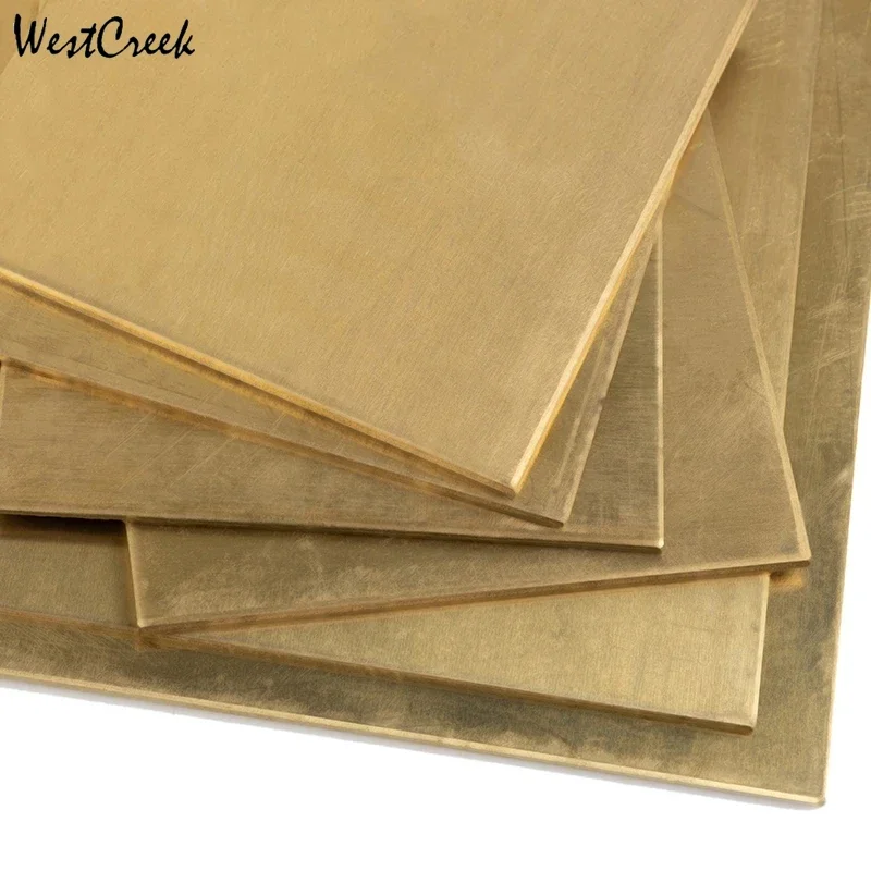 WESTCREEK 4pcs H62 0.3mm 0.5mm 50x50mm Brass Plate Customized Frame Model Mould DIY Contruction Brass PadBrass Sheet Thickness