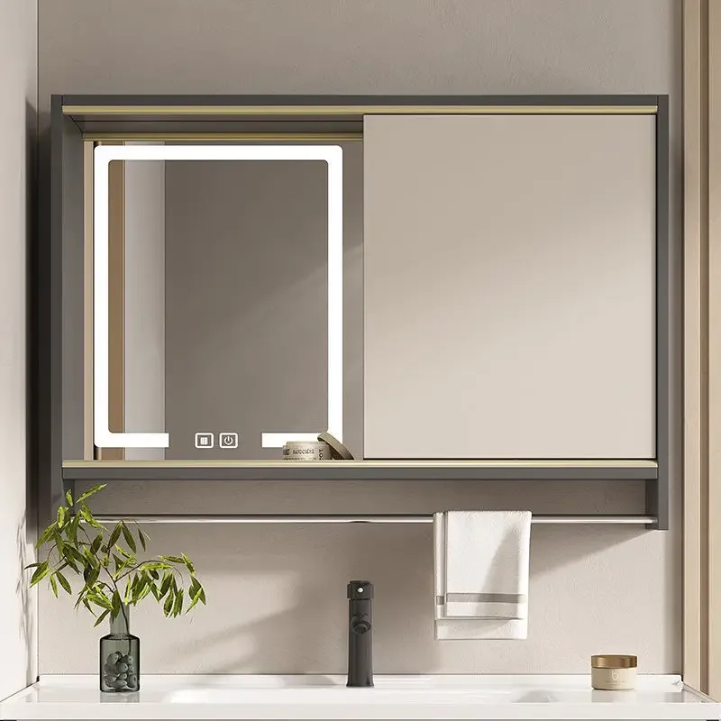 Hidden invisible combination smart bathroom push-pull wall-mounted mirror cabinet feng shui mirror cabinet bathroom cabinet
