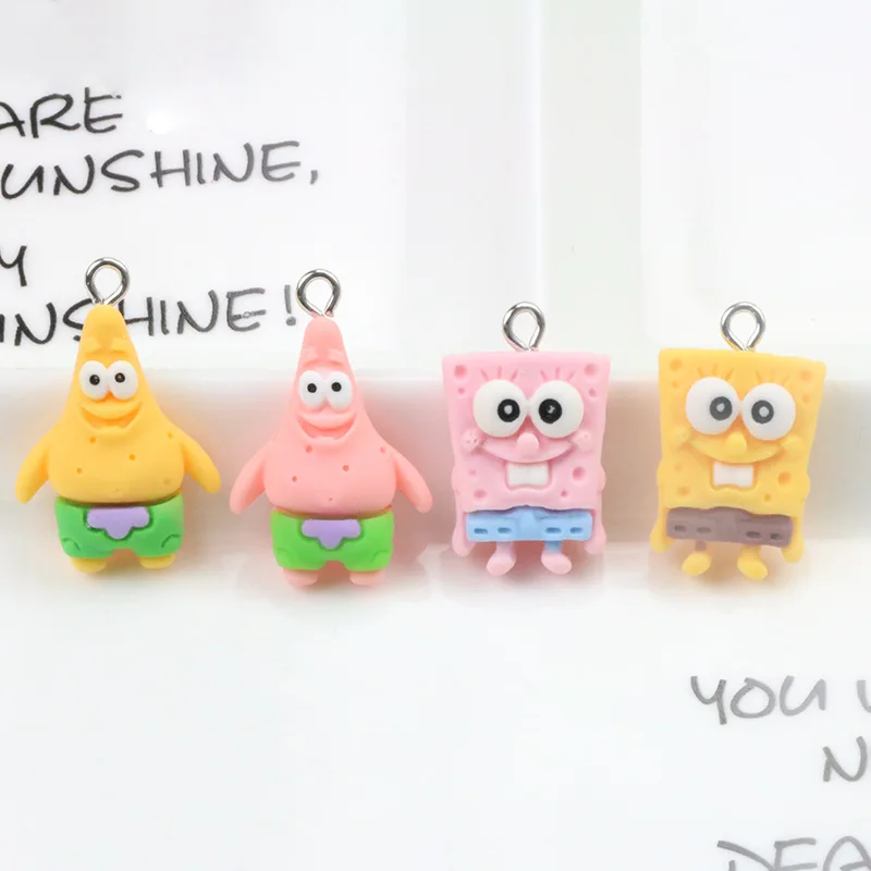 Kawaii Accessories SpongeBob Pendants Gifts SquarePants Patrick Star Cartoon Simple Girl Heart Earrings Beauty for Girlfriends