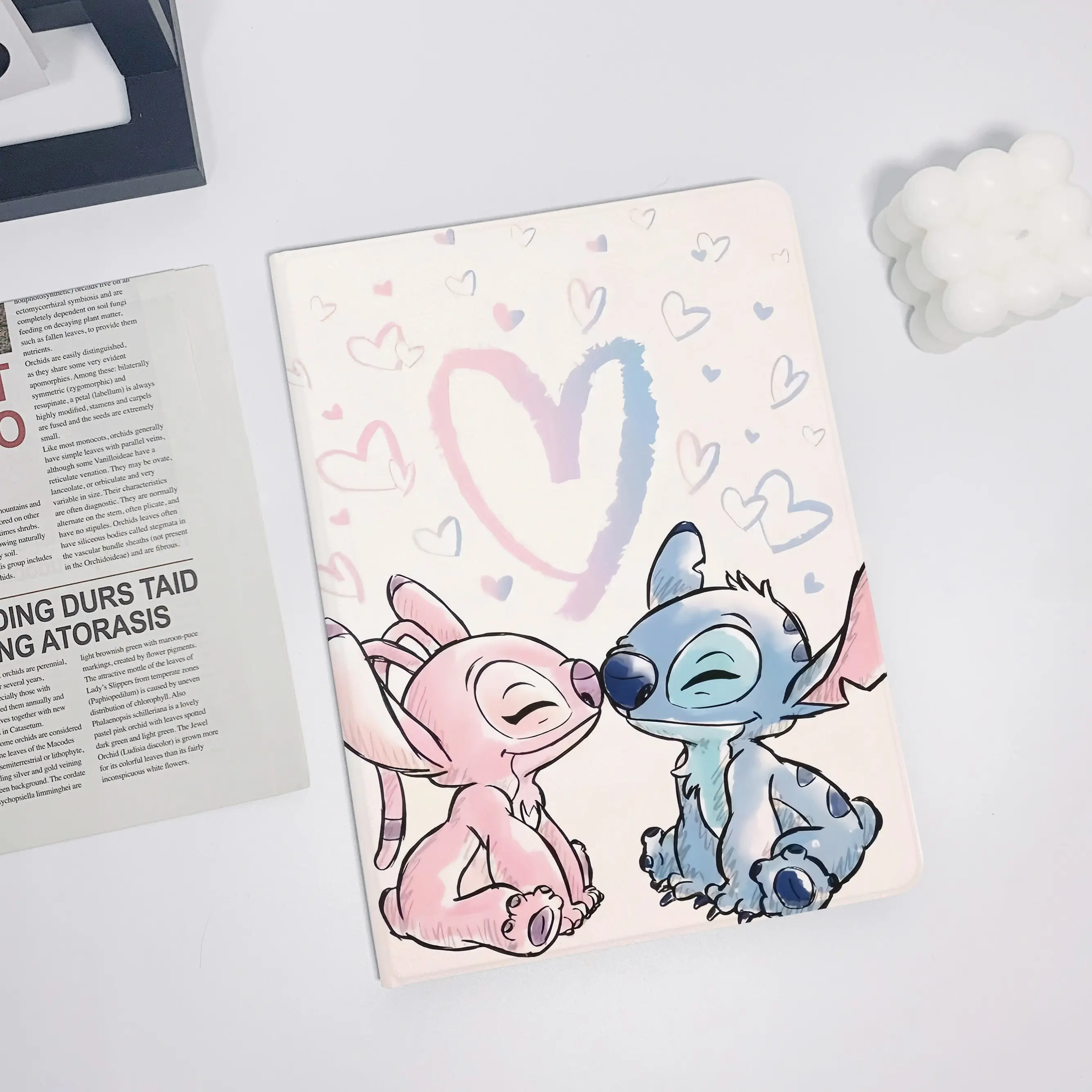 Stitch and Angel Kiss ipad case For Apple Air 10.9 iPad Pro 2020 Cover for iPad 10.2 11 12.9in 2021 Mini 5 6 Case