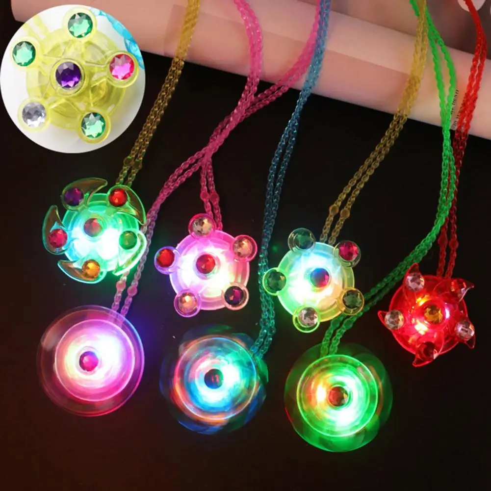 Spinning Top Luminous Adjustable Portable Ring Wrist Band Fidget Spinner Toy Bracelet for Children