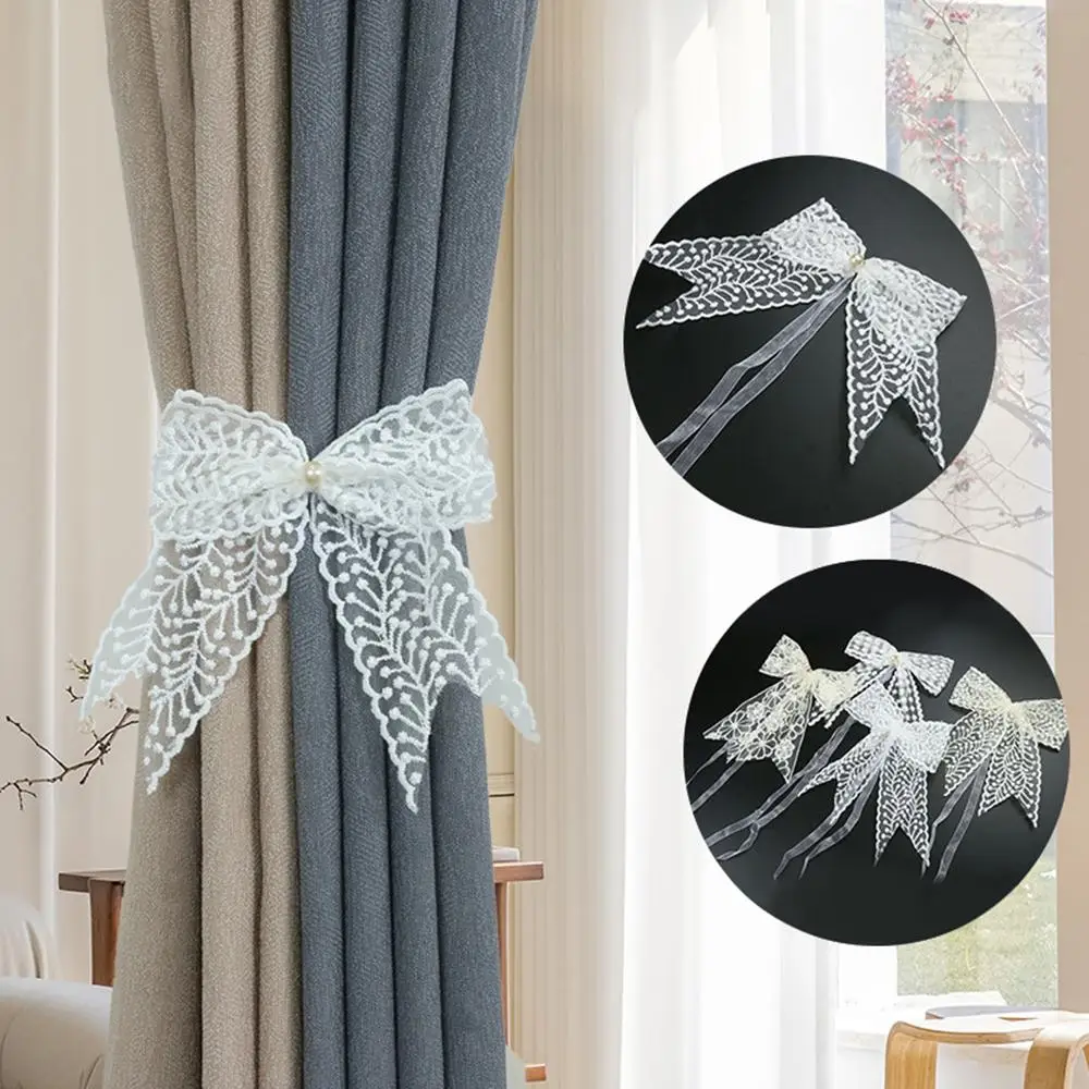 42cm Long 1PC Curtain Strap With Beauty Flowers High Quality Elastic Curtain Bands With  Hidden Buckles Fashion Home Decoration