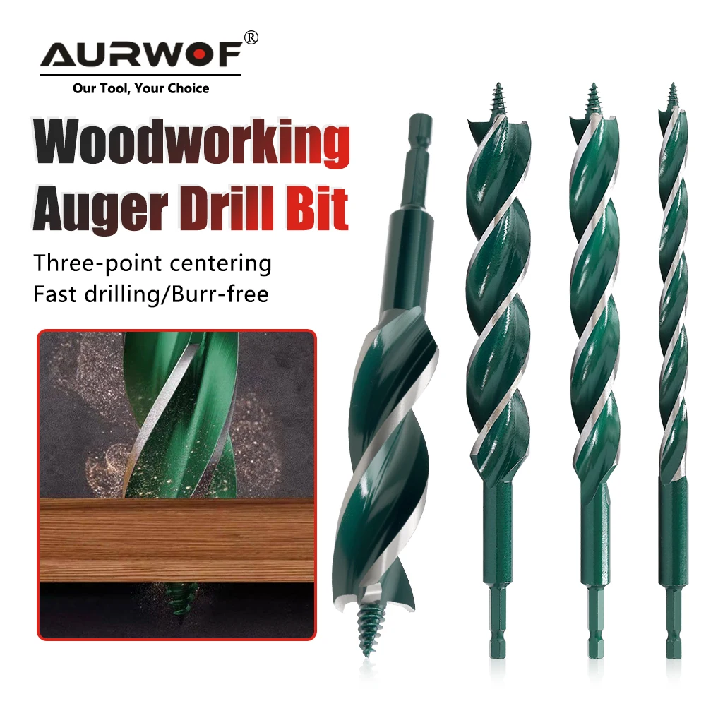 

AURWOF 3-Flute Countersink Drill Bit 6-35mm, 155/230mm Length, Electric Tool Accessories for Woodworking & Enlarging Holes