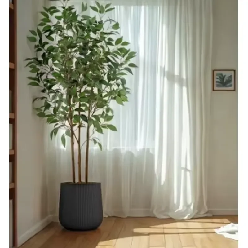 for Large White Plastic Plant Pot Garden Artificial Flower Pot Indoor Decorative Planter for Home