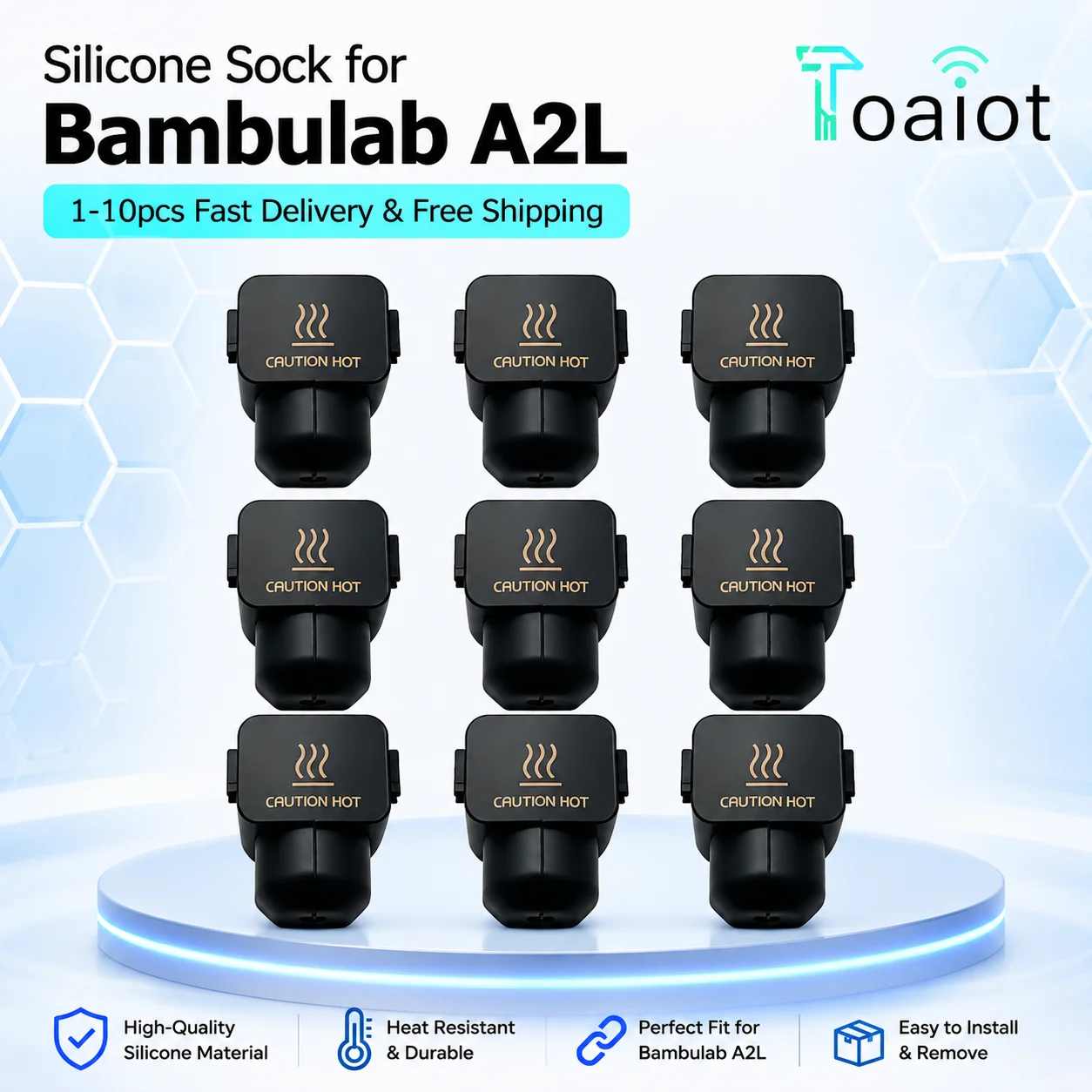 Silicone Sock For Bambulab A2L  High-Quality Silicone Material And Heat Resistant 3/6 PCS Silicone Sock For A2L 3D Printer Part