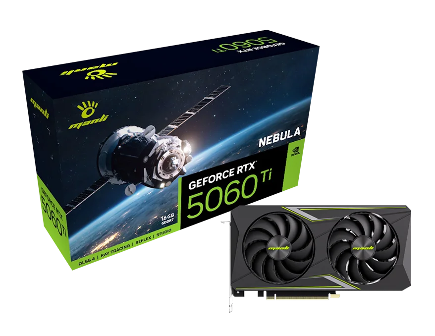 Manli Nebula GeForce RTX 5060 Ti 8GB/16GB GDDR7 Graphics Card Gaming GPU Video Card 5060ti Gaming Desktop RTX5060ti Triple Fans