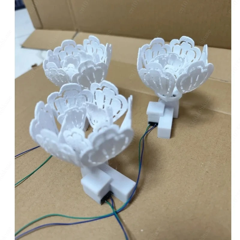 DIY Mini Electric Mechanical Petal Opener, Simulation Opening Closing Device DIY Flower Petal Prop