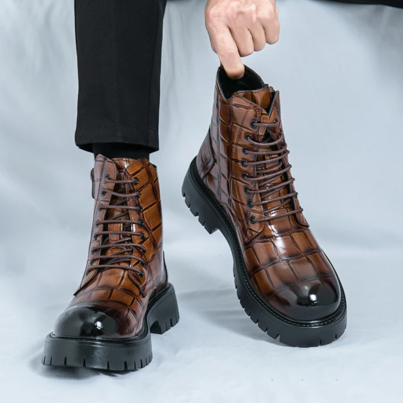 الصيف الرجال موضة تشيلسي الأحذية أسود براون الأمريكية الدانتيل متابعة الأعمال مكتب العلامة التجارية الأحذية أحذية تدريب أحجام 38-46 الرجال الأحذية #3