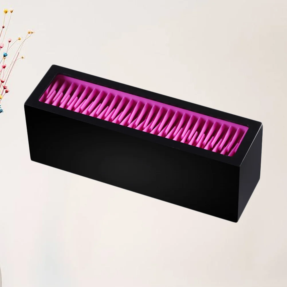 실리콘 메이크업 브러쉬 홀더 블랙 및 레드 컴팩트 오거나이저 데스크 수납 대용량 뷰티 도구 스탠드 건조용