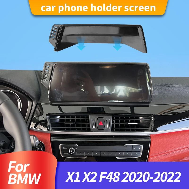 

Используется для BMW X1X2 F48 2020-2022 10,25-дюймовый экран навигационного кронштейна автомобильный экран навигации фиксированный универсальный кронштейн для мобильного телефона