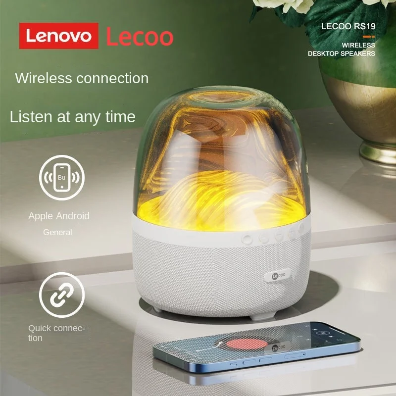 

Lenovo Lecoo RS19 Cool Night Light Bluetooth Speaker Vehicle Outdoor Sports Portable Transparent Audio Subwoofer Stereo Karaoke