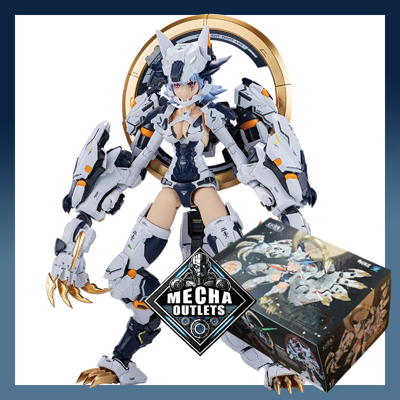 E-Model FENRIR ATK GIRL SERIES White Werewolf Anime Full Suit Girl 1/12 Scale Full Articulation Plastic Model Kit Toys