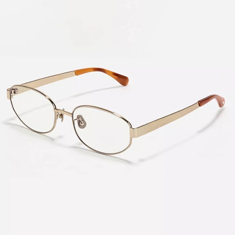Denmark Fashion Luxury Oval Glasses Frame for Men and Women Thin Titanium Ultralight Egg-Shaped Brand Design Retro Spectacles
