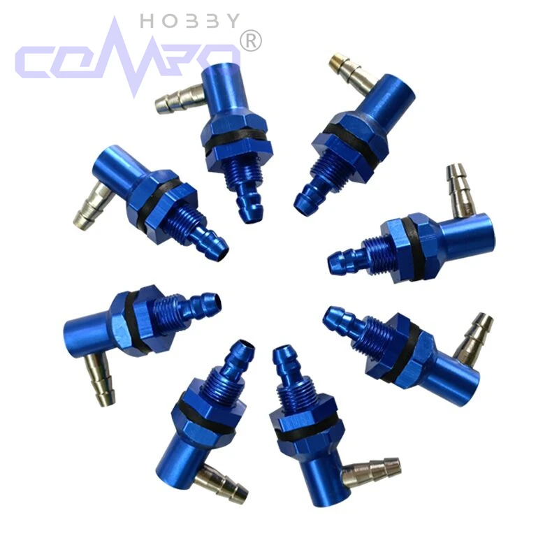 2 SZT. Aluminiowe Złącze Zbiornika Oleju w Kształcie Litery L 90 °   Rura dyszy zbiornika paliwa do części akcesoriów układu paliwowego samolotu RC