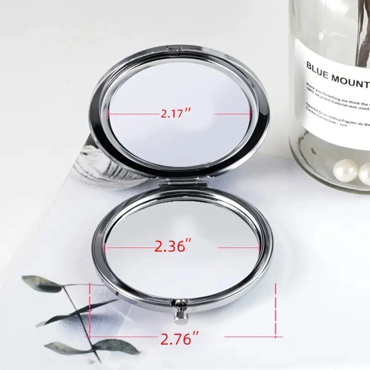 Baroque Style Foldable Portable Travel Makeup Mirror with Magnification