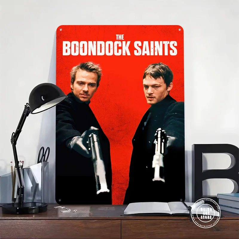 The Boondock Saints Movie Metal Poster Custom Wall Art Retro Vintage Tinplate Signs for Man Cave House Room Decoration Cozy Home