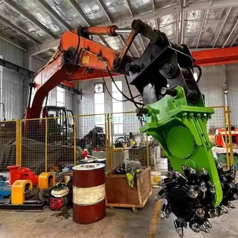 Pavement Milling Machines Rock Milling Machine Quality 30-40 Tons Stone Drum Milling Machine High Precision Rotary Drum Cutter