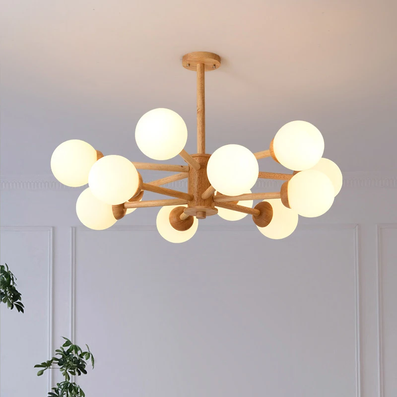 

vintage chandelier for living room bedroom dining table home decor interior wood ceiling hanging light Children's room LED lamp