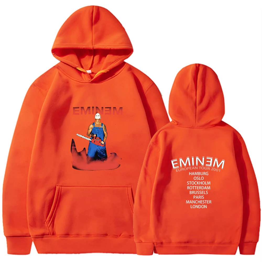 Eminem Men's and Women's Hooded Sweatshirt Rick Funny Design Long Sleeve Sweater Harajuku Retro Style Fashion 2023