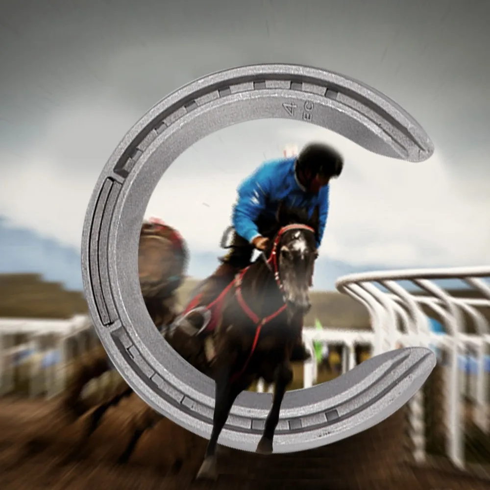 4Pcs Set Aluminum Alloy Aluminium Alloy Horseshoe Sturdy Anti Slip Design Horse Riding Equipment Durable Horse Shoe Accessories
