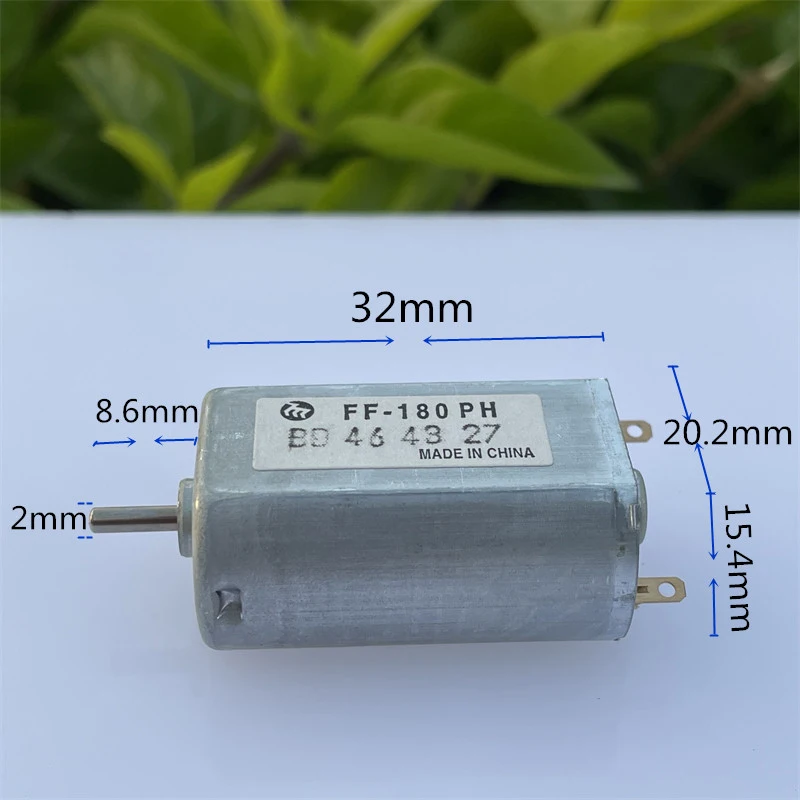 Mabuchi FF-180PH-2852 Mini 20mm*15mm Electric Motor Precious Metal Brush DC2.4V 3V 3.7V 12500RPM High Speed DIY Shaver Toy Model