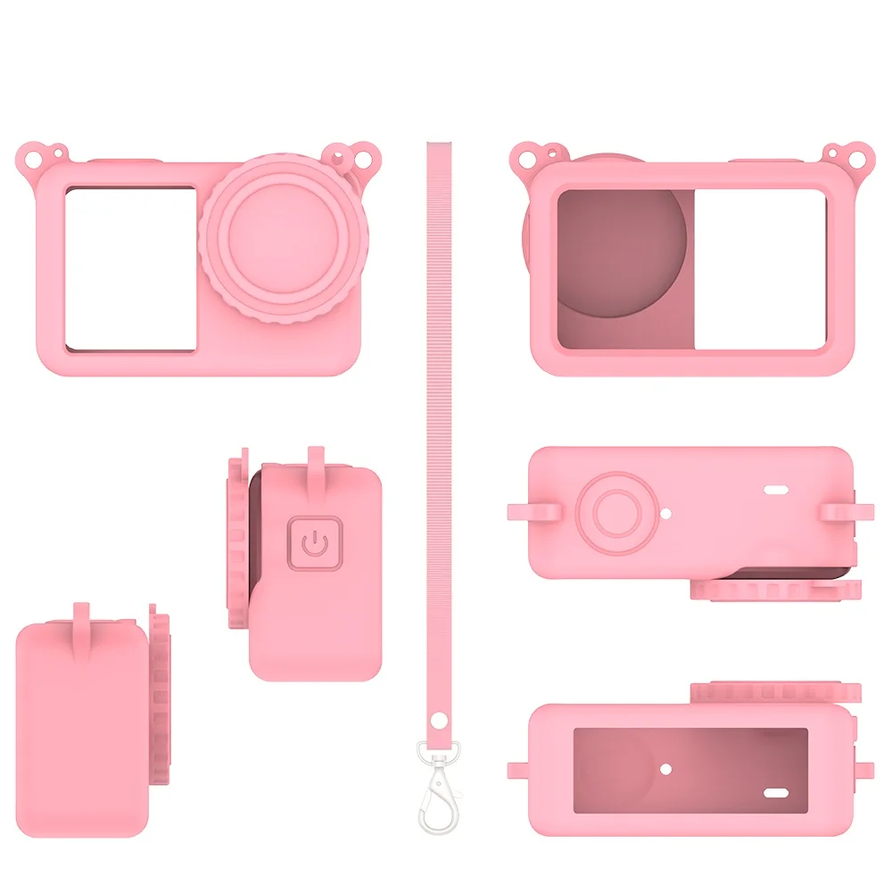 

Silicone Protective Case For DJI OSMO Action 6 Lens Cap Camera Drop Proof Case with Lanyard For DJI Action 6